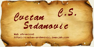 Cvetan Srdanović vizit kartica